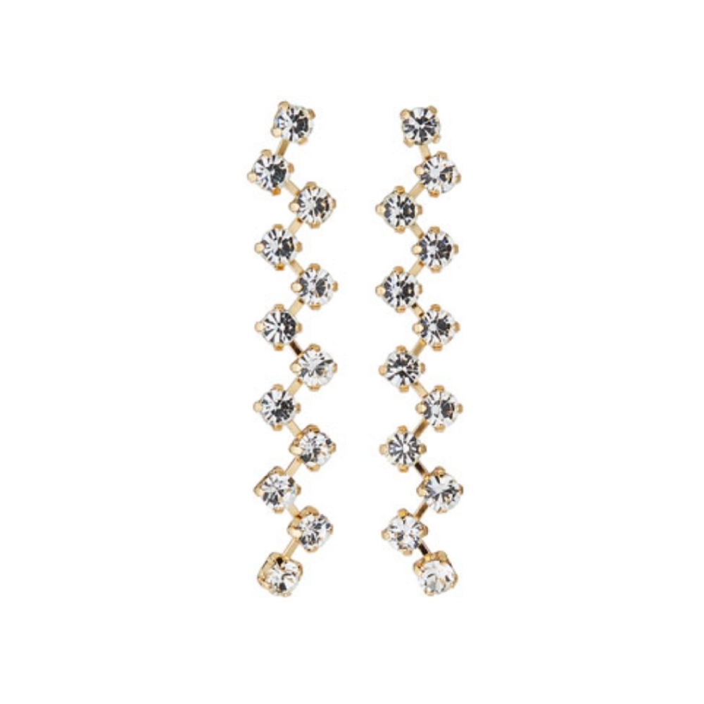 NWT  Natasha zig zag crystal earrings